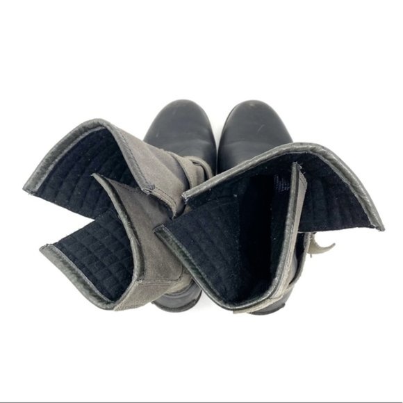 Sorel | Major Moto Boots Size EU 36 / US 5 Black Leather Grey Suede Pull On - Picture 9 of 11